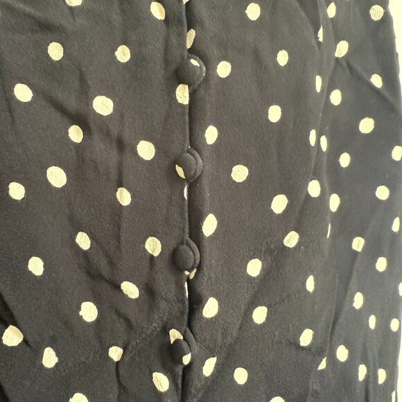 Madewell Ruffle-Strap Cami Top Black White Polka Dot Size Small NWOT - Picture 9 of 11